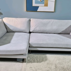 에싸 리아드 3.5인 반카우치형 리브 패브릭 소파(드라이세탁완료)