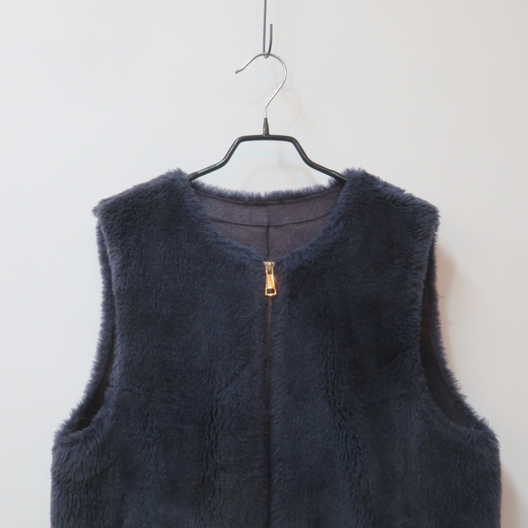 City Gee 시티지 네이비 양모 집업 베스트 이미지