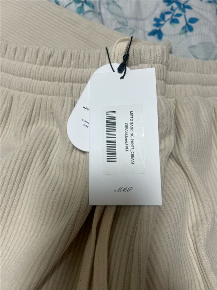 망고매니플리즈 미토 팬츠 크림 롱 s 새상품--2