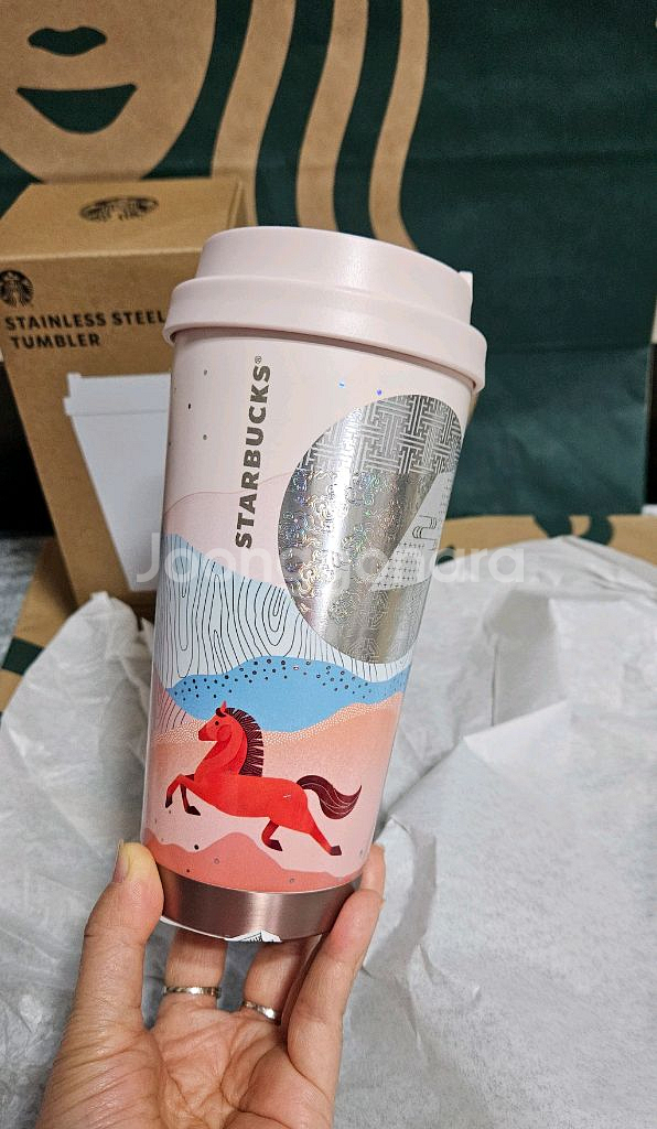 새상품S급]스타벅스 SS 와일드테일 적마 엘마 텀블러 473ml--1