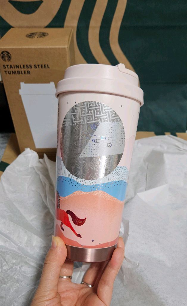 새상품S급]스타벅스 SS 와일드테일 적마 엘마 텀블러 473ml--2