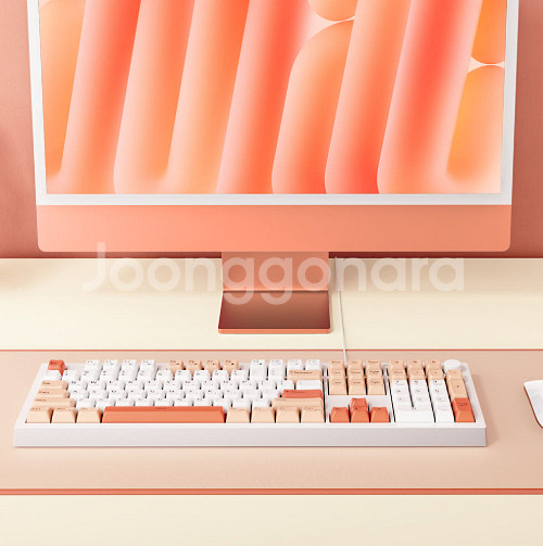 포팩트 QN108 저소음 노브 유선 108키 스트로베리 밀크, 멤브레인 키보드 미개봉 새상품 판매합니다.--1