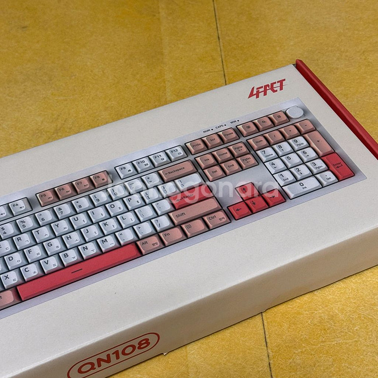 포팩트 QN108 저소음 노브 유선 108키 스트로베리 밀크, 멤브레인 키보드 미개봉 새상품 판매합니다.--3