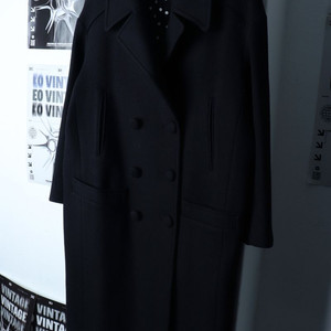 W(F) 마론에디션 코트자켓 더블 블랙 울 키치 이미지