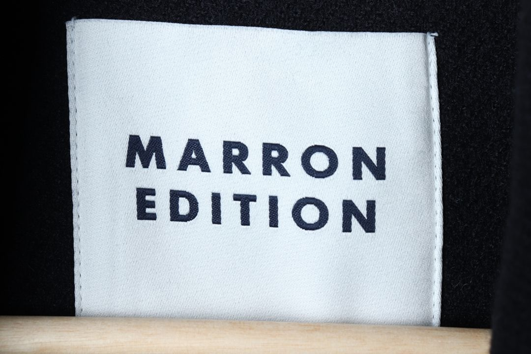 W(F) 마론에디션 코트자켓 더블 블랙 울 키치 이미지