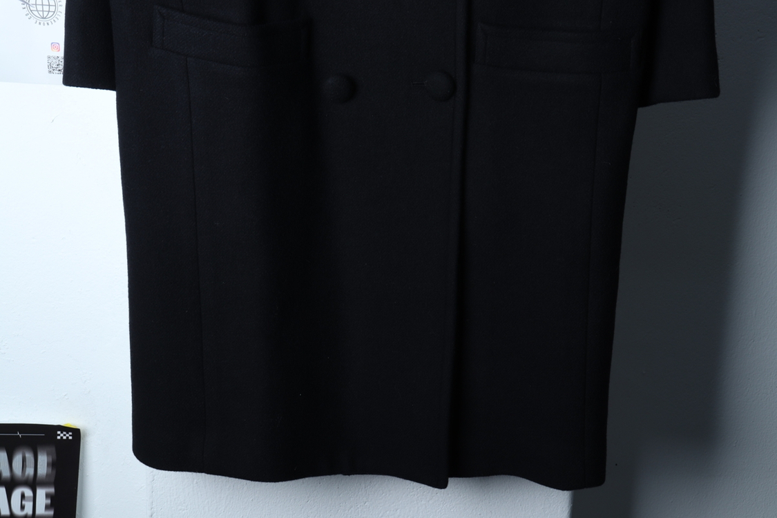 W(F) 마론에디션 코트자켓 더블 블랙 울 키치 이미지