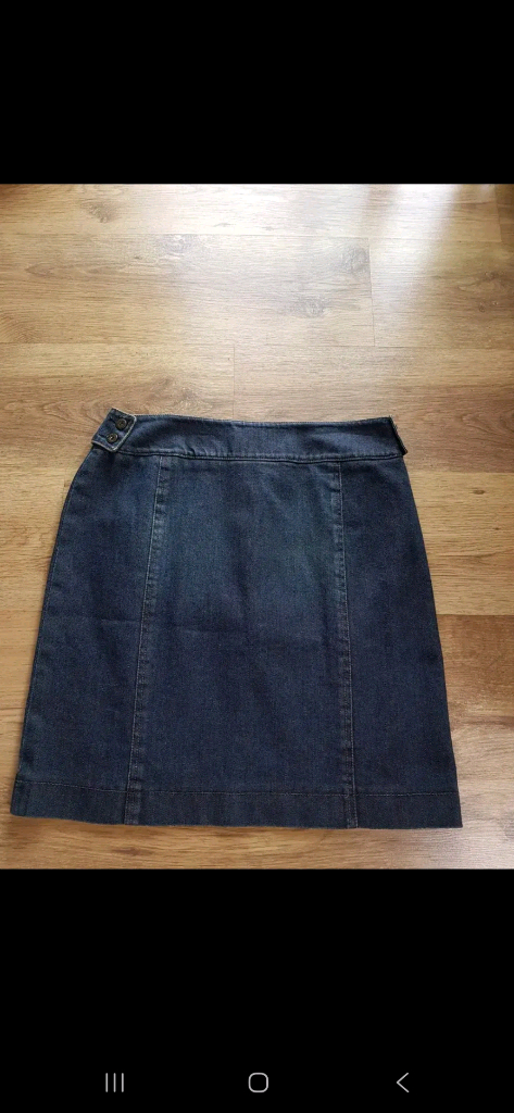 막스마라 고급 데님 스커트--5