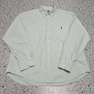 제이크루 스트라이프 옥스포드 셔츠 그린 L 팝니다/ 캐주얼 남방 폴로 브룩스