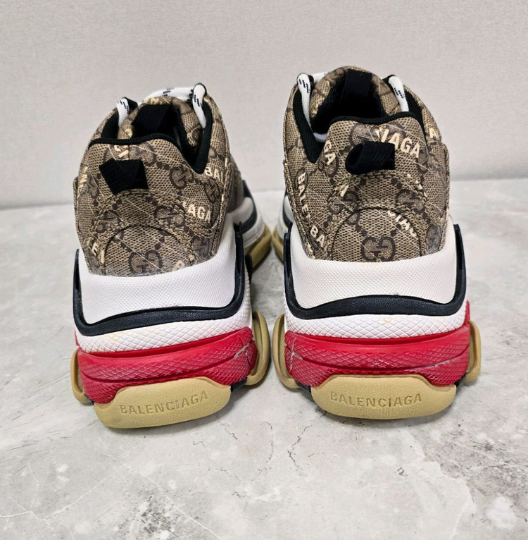 구찌 x 발렌시아가 해커 트리플s 스니커즈 신발 35사이즈 225 230 이미지