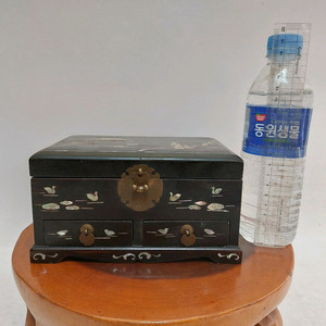 근대사 나전칠기 자개 보석함 - 민속품 . 소장용.