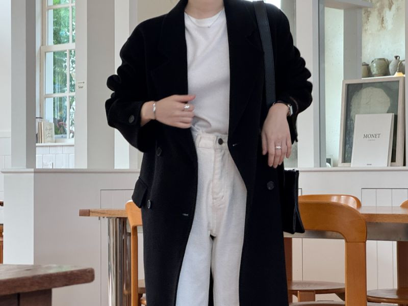 오케이플레이스 5kplace 에디토 코트 블랙 롱기장--6