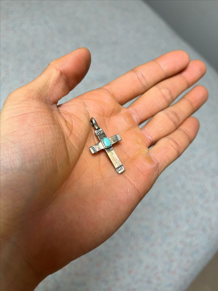 불레또 BULLETTO BP-N08 터키석 크로스 십자가 목걸이--1