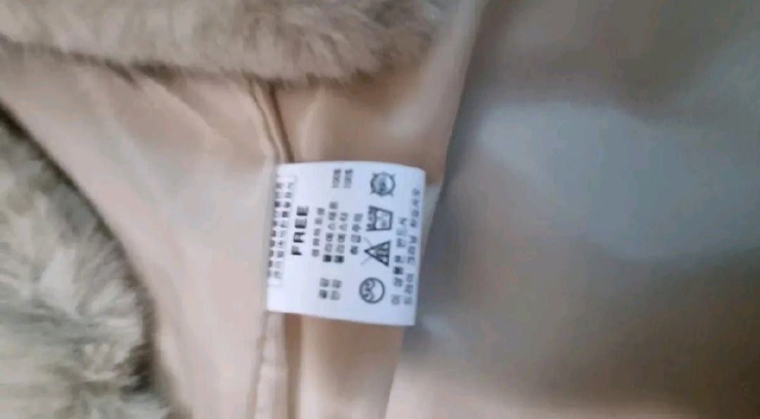 페이크 밍크 후드 퍼 베스트 - 프리 (벨트포함) 이미지