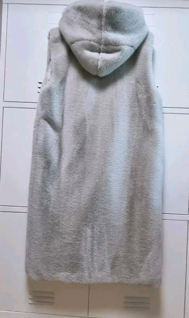 페이크 밍크 후드 퍼 베스트 - 프리 (벨트포함) 이미지