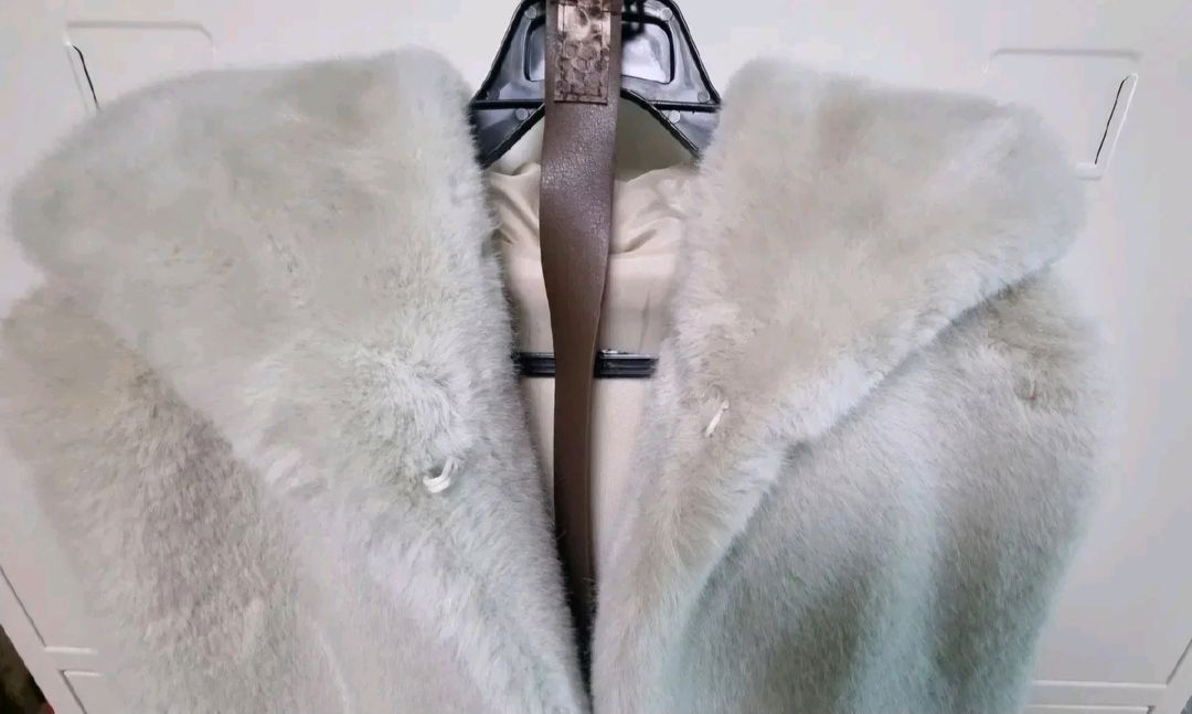 페이크 밍크 후드 퍼 베스트 - 프리 (벨트포함) 이미지