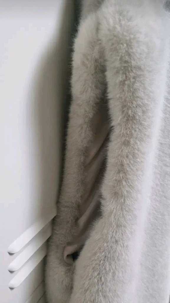 페이크 밍크 후드 퍼 베스트 - 프리 (벨트포함) 이미지