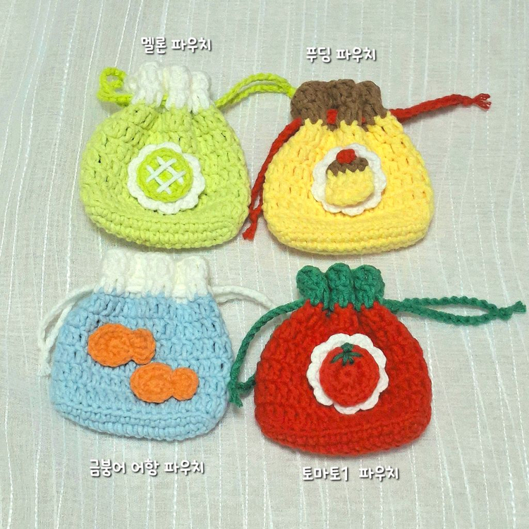 뜨개 에어팟 미니 파우치 10종--2