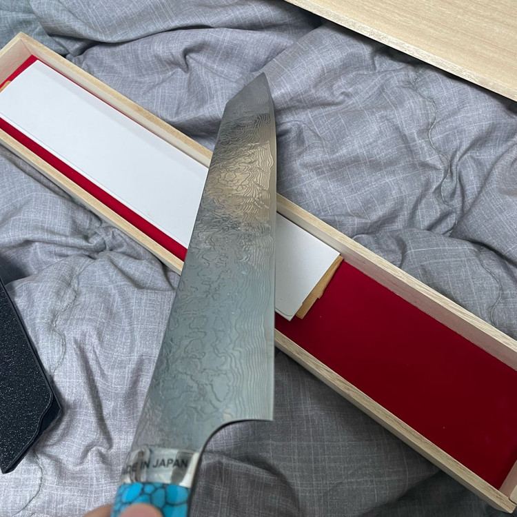 [주방칼]사지 r2 터키석 스지히키(스지히끼) 300--3