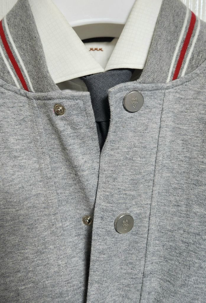 일레븐티 남성 그레이 봄버 캐쥬얼 야구점퍼 979FE0--2