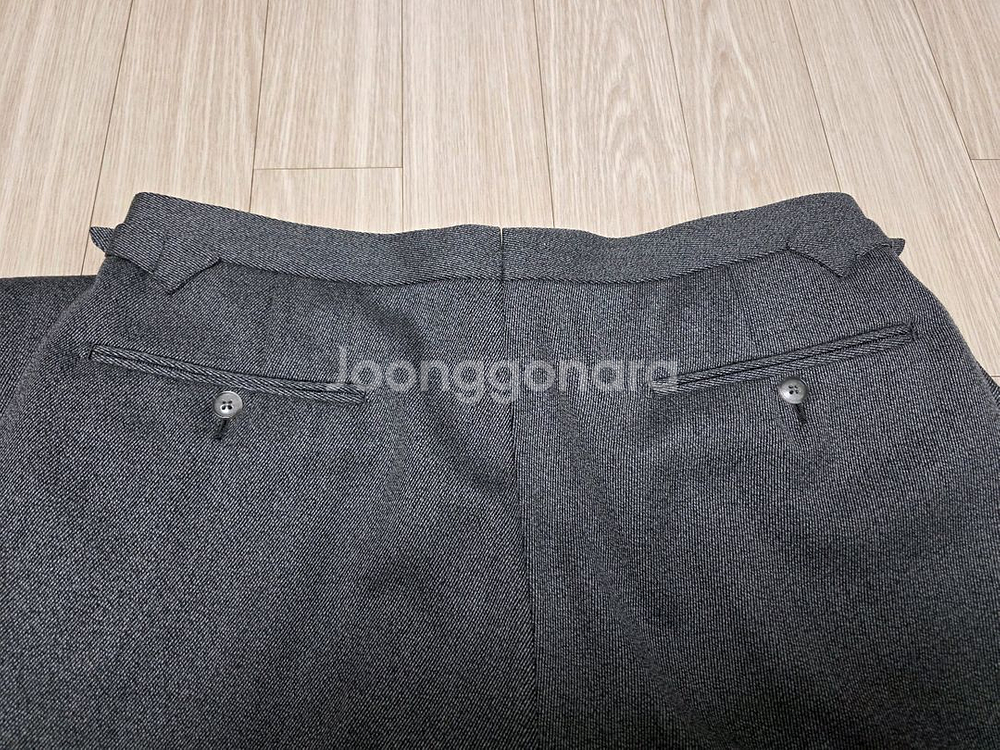 수트서플라이 이토마스 그레이 코버트 울 원 플리츠 팬츠 트라우저 / (PT01 버나드장 사르톨로지 에치젠야 로타 )--3