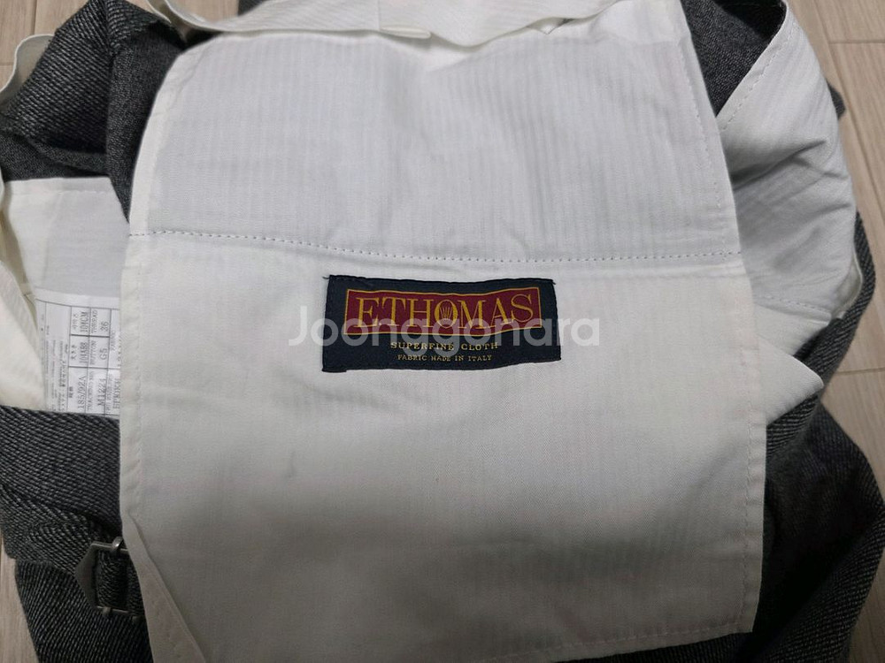 수트서플라이 이토마스 그레이 코버트 울 원 플리츠 팬츠 트라우저 / (PT01 버나드장 사르톨로지 에치젠야 로타 )--4