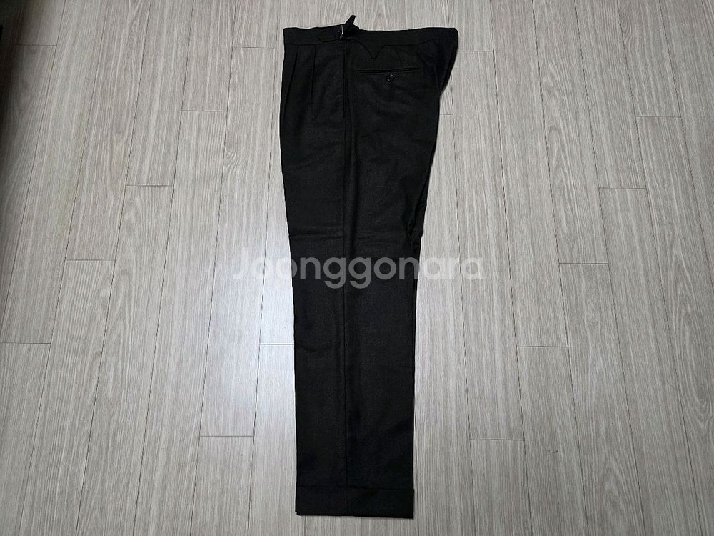 까사델사르토 다크브라운 플란넬 투 플리츠 팬츠 트라우저 / (사르톨로지 에치젠야 인코텍스 로타 테스토리아)--1