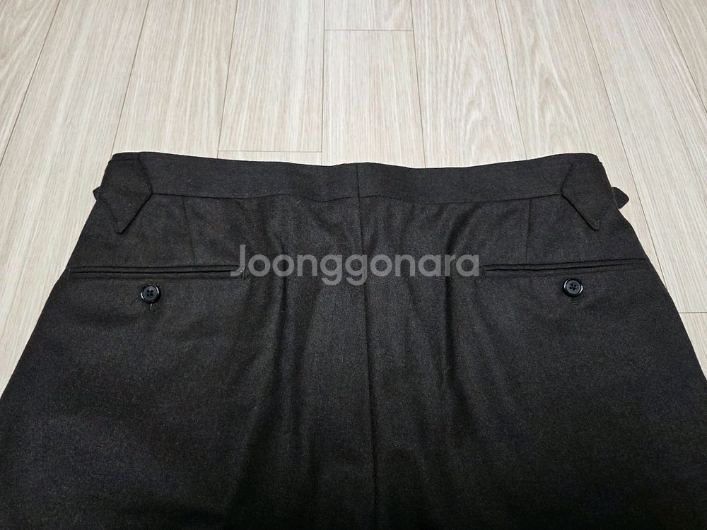 까사델사르토 다크브라운 플란넬 투 플리츠 팬츠 트라우저 / (사르톨로지 에치젠야 인코텍스 로타 테스토리아)--3