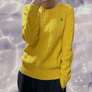 폴로 랄프로렌 케이블 꽈배기 니트 노랑 옐로우 병아리 L 이미지