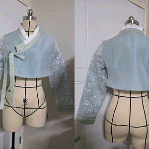 M~L (55~66) 옥색 민트색 여자 한복 상의 저고리