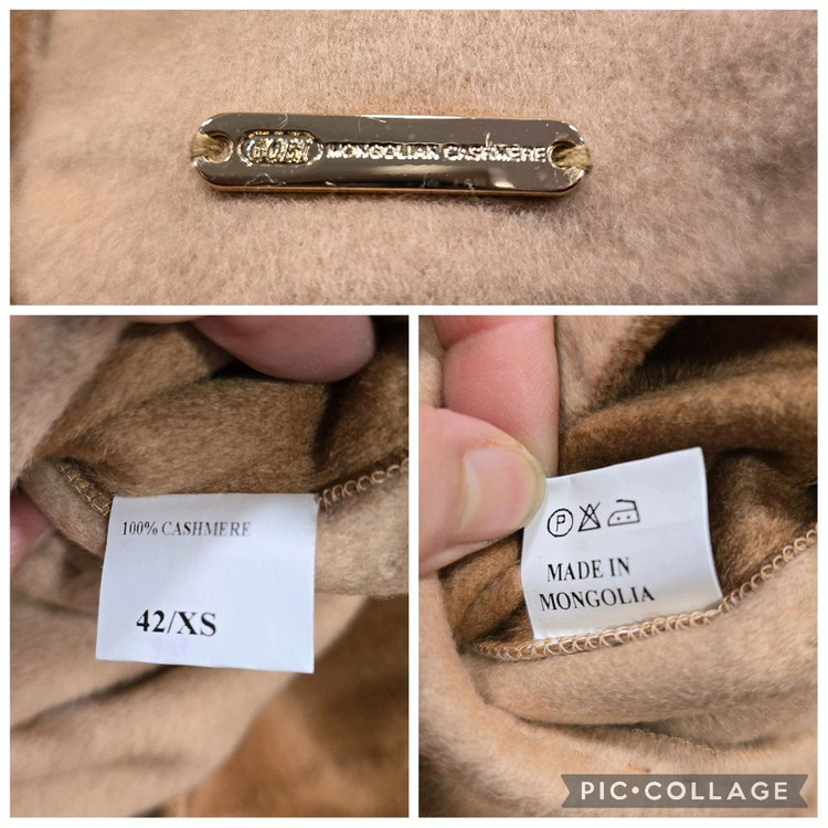 거의새거) 고비 캐시미어 100% 핸드메이드 리버시블 코트 42/XS(44~55) 이미지