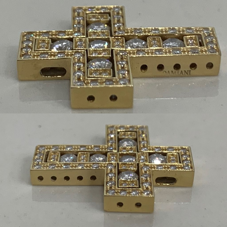 [L]다미아니 벨에포크 펜던트 옐로우골드 다이아 목걸이 라지사이즈 이미지