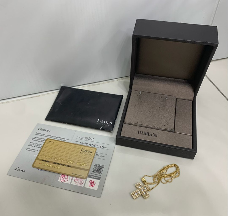 [L]다미아니 벨에포크 펜던트 옐로우골드 다이아 목걸이 라지사이즈 이미지