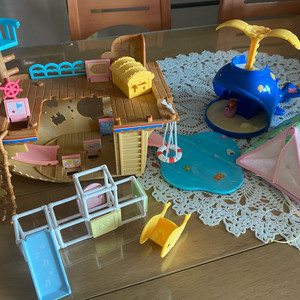 실바니안 패밀리 해적선&고래 미끄럼틀 놀이터&캠핑세트