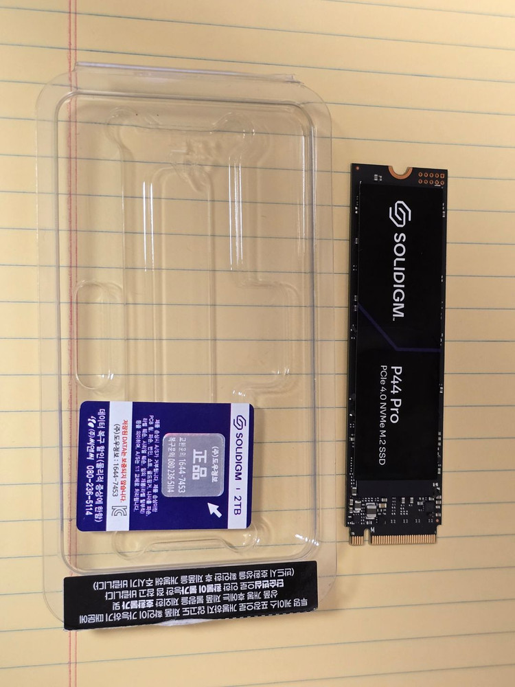 솔리다임 P44 Pro 2TB SSD (국내정품 as가능)--0