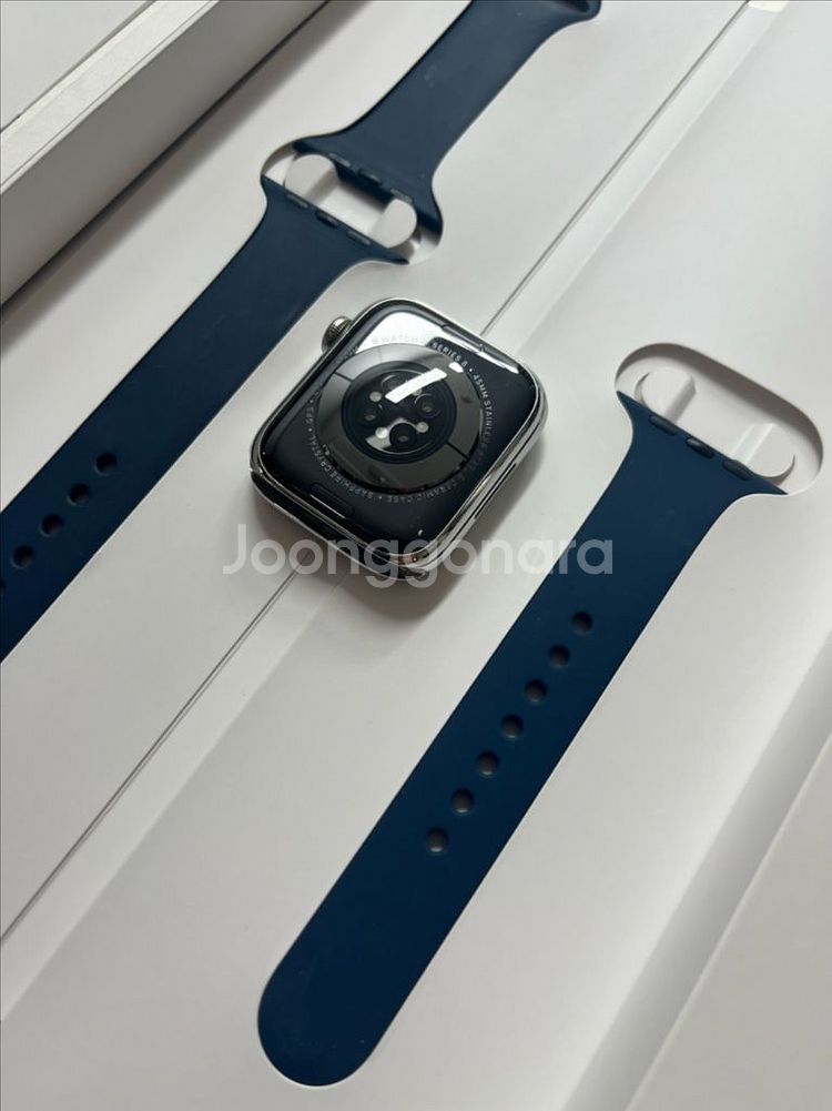 애플워치8스테인리스 45mm 실버 SSS급--1