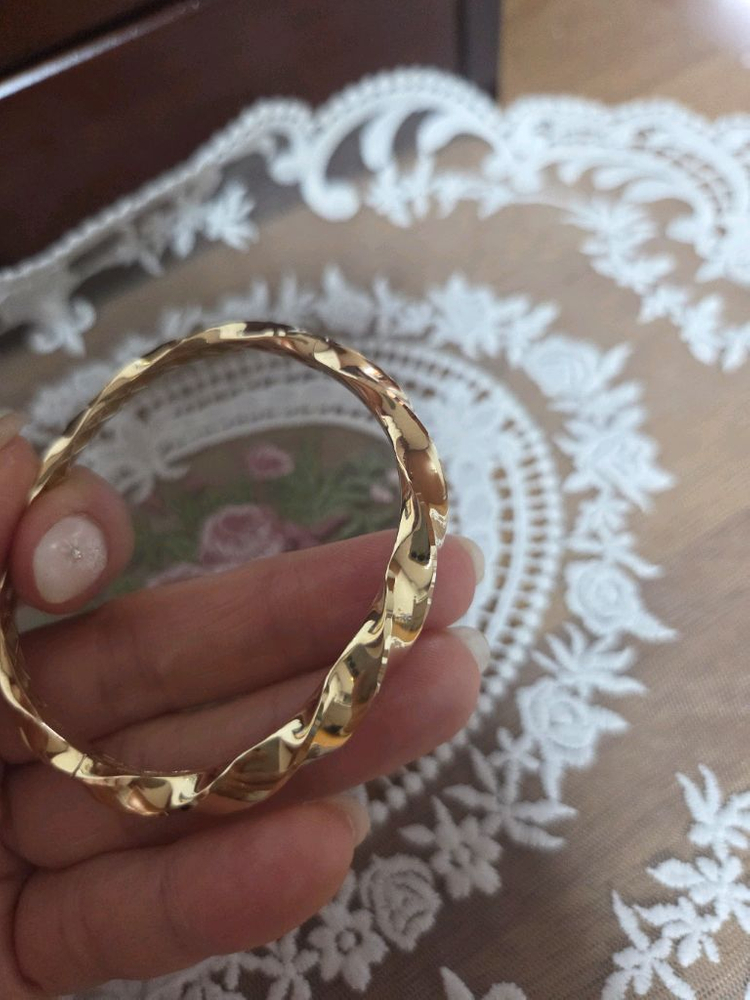 14k 도로시 트위스트 뱅글골드 팔찌--1