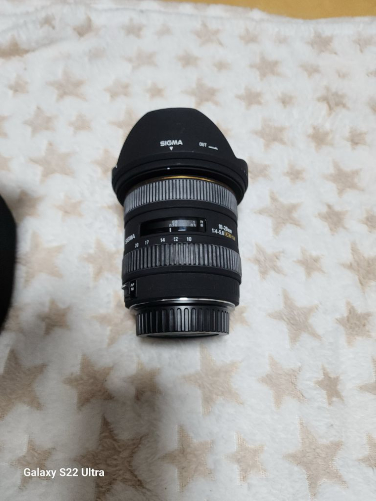 Canon.시그마 10-20mm f4-5.6 캐논 크롭바디용.파우치.본체.UV필터.후드.본체앞.뒤캡.전체포함1500--4