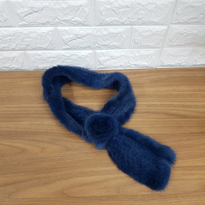 밍크 목도리 머플러 (스킨밍크 블루색)