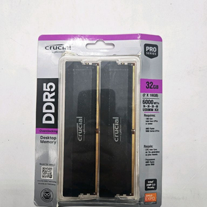 [RAM] 마이크론 Crucial DDR5-6000 CL36 PRO 오버클러킹 (16GBx2 32GB 패키지)