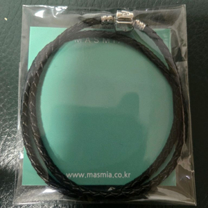 마스미 블랙 가죽 팔찌 새제품