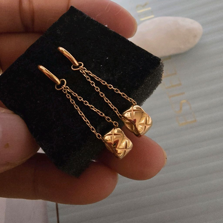 18k핑크골드 귀걸이--3