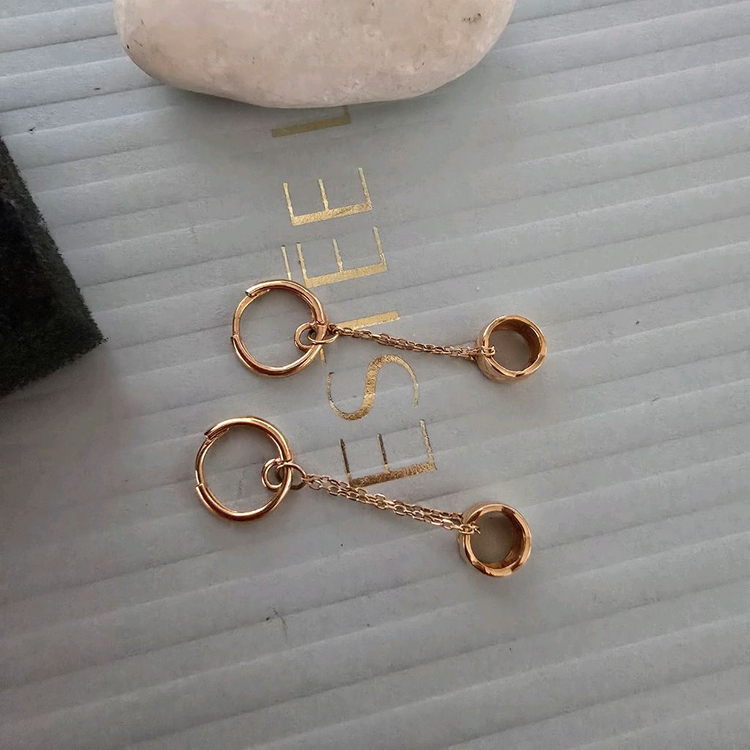 18k핑크골드 귀걸이--5