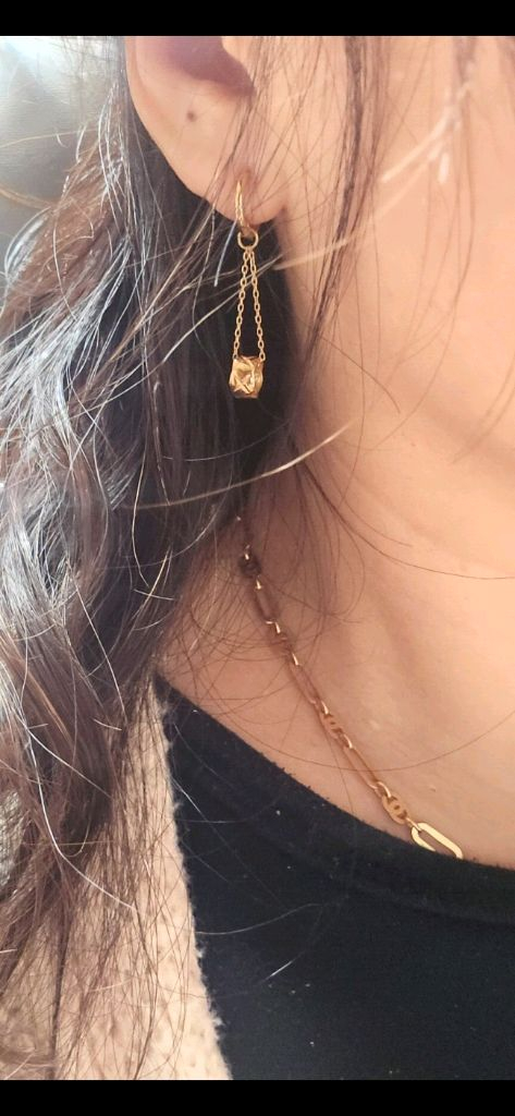 18k핑크골드 귀걸이--8