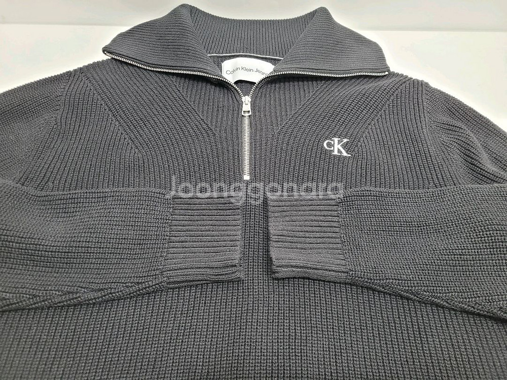캘빈클라인 23FW 하프 집업 니트 스웨트 / 남 S (95) 블랙--3