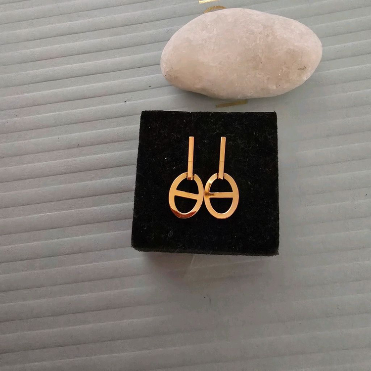 18k핑크골드 귀걸이--3