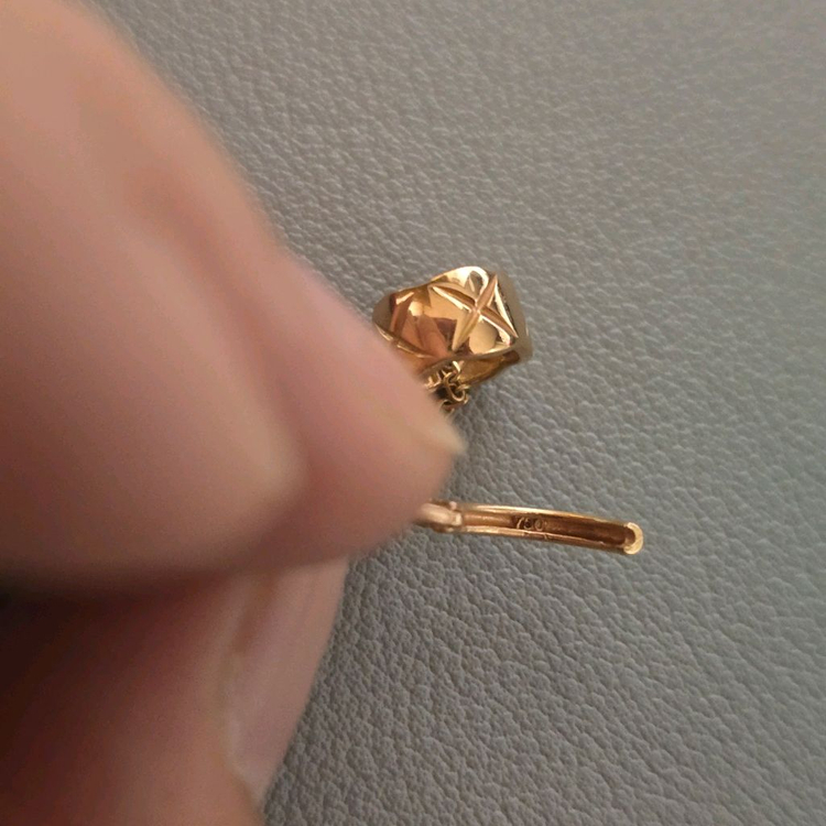 18k핑크골드 귀걸이--5