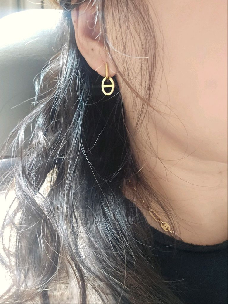 18k핑크골드 귀걸이--8