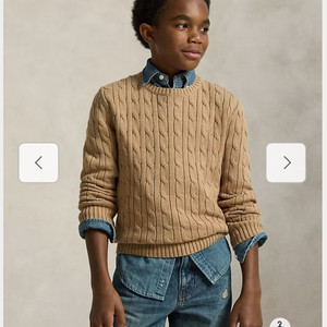 폴로 보이즈 케이블 니트 이미지