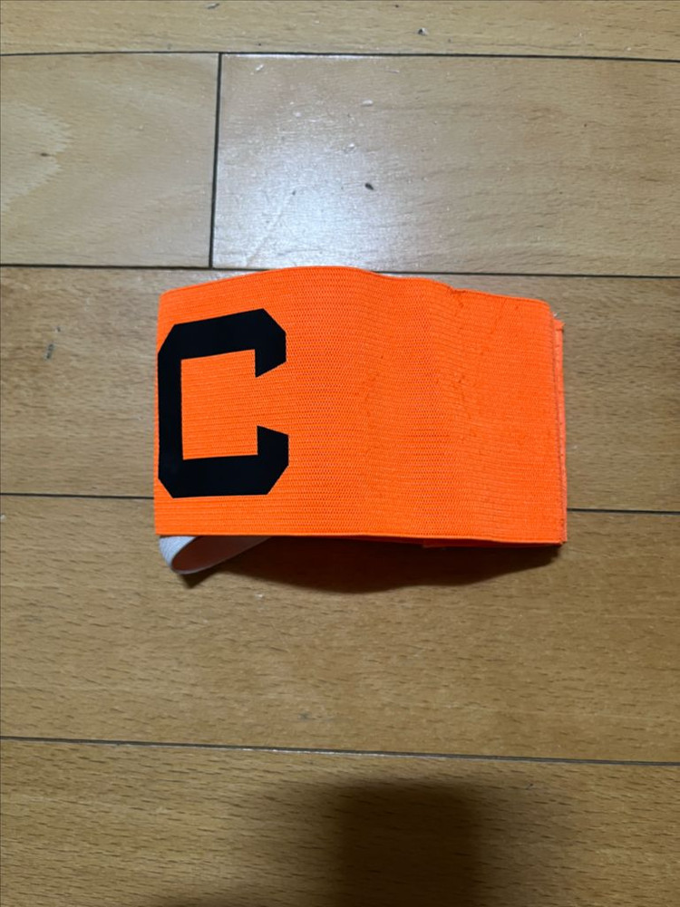 주황색 운동용 축구 주장 완장--1