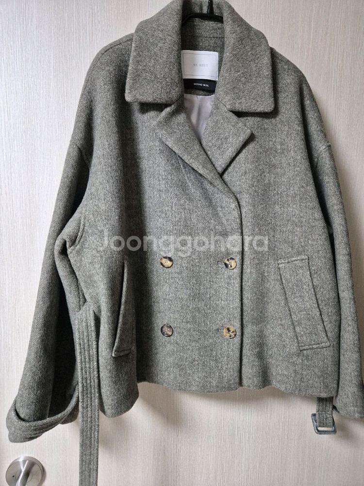 RE RHEE 리이 하프코트 숏자켓 벨트코트 메리노울 자켓 66--1